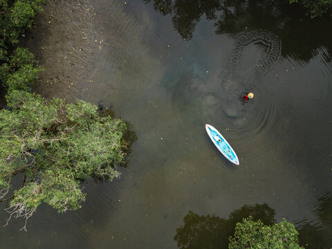 Fisherman  with net