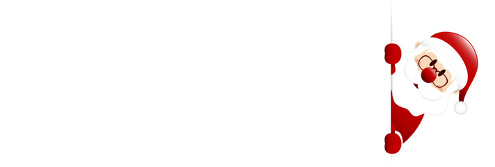 Weihnachtsmann Schmales Banner Rechts Außen Dunkelrot