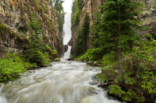 Ames Falls, Lake Fork Creek, Uncompahgre National Forest, Ames, Colorado(blurred motion).