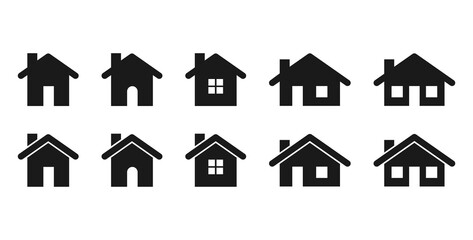 House vector icon collection.