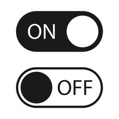 On off icon vector. Switch button sign.