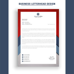Professional a4 business letterhead design	