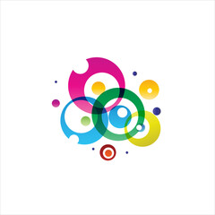 Obraz premium Logo And Icon. Elements Collection Isolated On White - Vector. Flat Icons For Business Template Logo, Square Elements, Website, Business Symbol And Circle Elements. Abstract Medical Logo. 