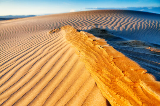 Sand. Platja del Fangar (Fangar Beach). Ebro Delta. Tarragona province. Spain