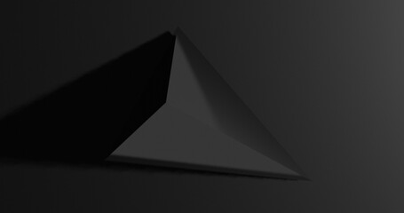 Render with black triangle with shadow