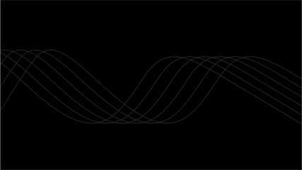silver wave on black background stock vector