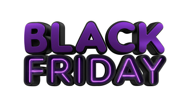 Black Friday Neon Selo 3d 