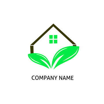 Logo home leaf