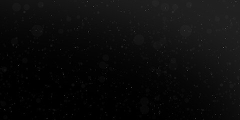 Falling snow isolated on black background