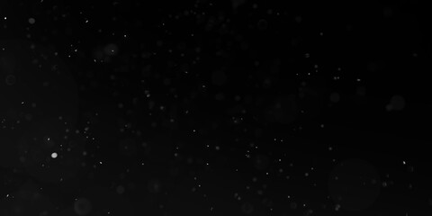 Falling snow isolated on black background