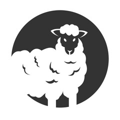 sheep animal logo Icon Illustration Brand Identity template