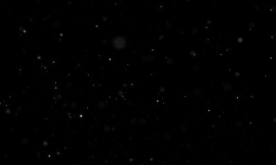 Falling snow isolated on black background