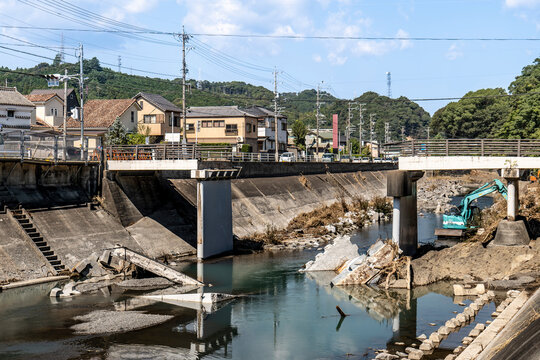 2022年9月23～24日に台風15号により崩落した浜松市天竜区の橋
