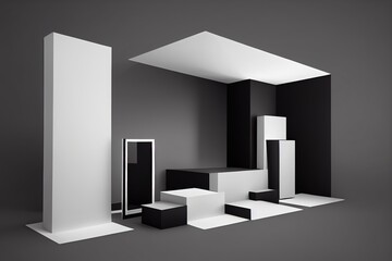 Abstract minimal scene, design for cosmetic or product display podium . - obrazy, fototapety, plakaty