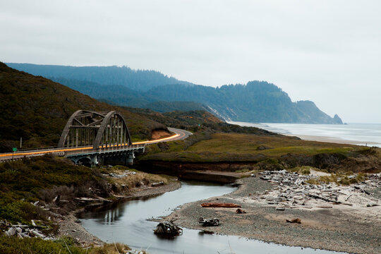 A famous bridge designed by Conde McCullough on the Oregon coast.
