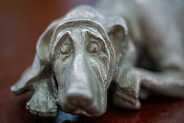 bruno jura hound dog iron figurine head shot