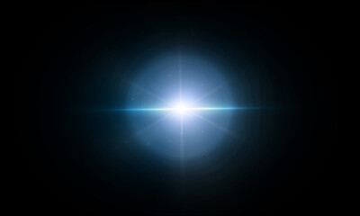 Beautiful light flares. Glowing streaks on dark background