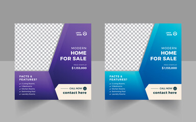 Real Estate Home Sale And Web Banner