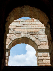 Arches in Arena di Verona in Verona, Italy