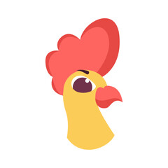 Isolated roaster head baby vector illustration