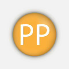 Vitamin PP, B3 symbol. Vector illustration.