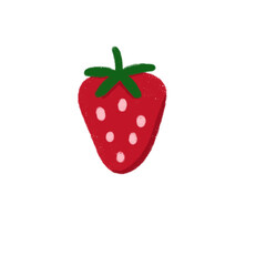 cute icon strawberry isolated on white drawing