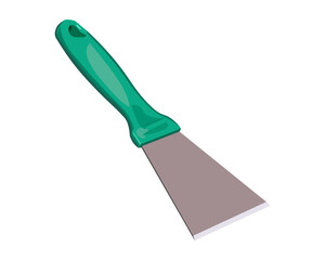 Vector Illustration Scraper isolated on white background. Carpentry hand tools