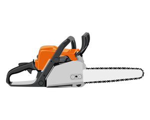 Vector of saw machine isolated on white background. Vector illustration isolated.