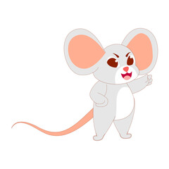 Isolated mouse body baby vector illustration