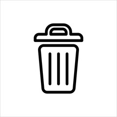 trash icon logo vector design template