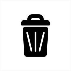 trash icon logo vector design template