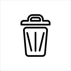trash icon logo vector design template