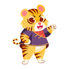 Isolated tiger costume baby vector illustration