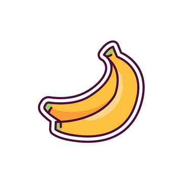 recommend clip art: Banana slot color line icon. Gambling casino.