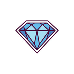 Diamond slot color line icon. Gambling casino.