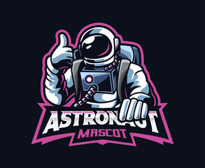 Astronaut mascot logo design