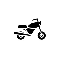 Motorcycle icon in flat style