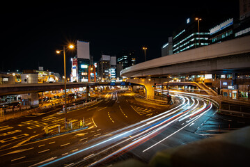 Fototapeta na wymiar 夜の上野駅前