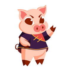 Isolated pig costume baby vector illustration