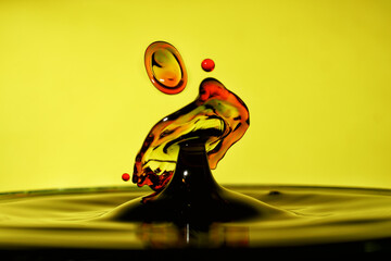 water drop colliding to form different shapes
