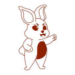 Isolated rabbit draw baby vector illustration