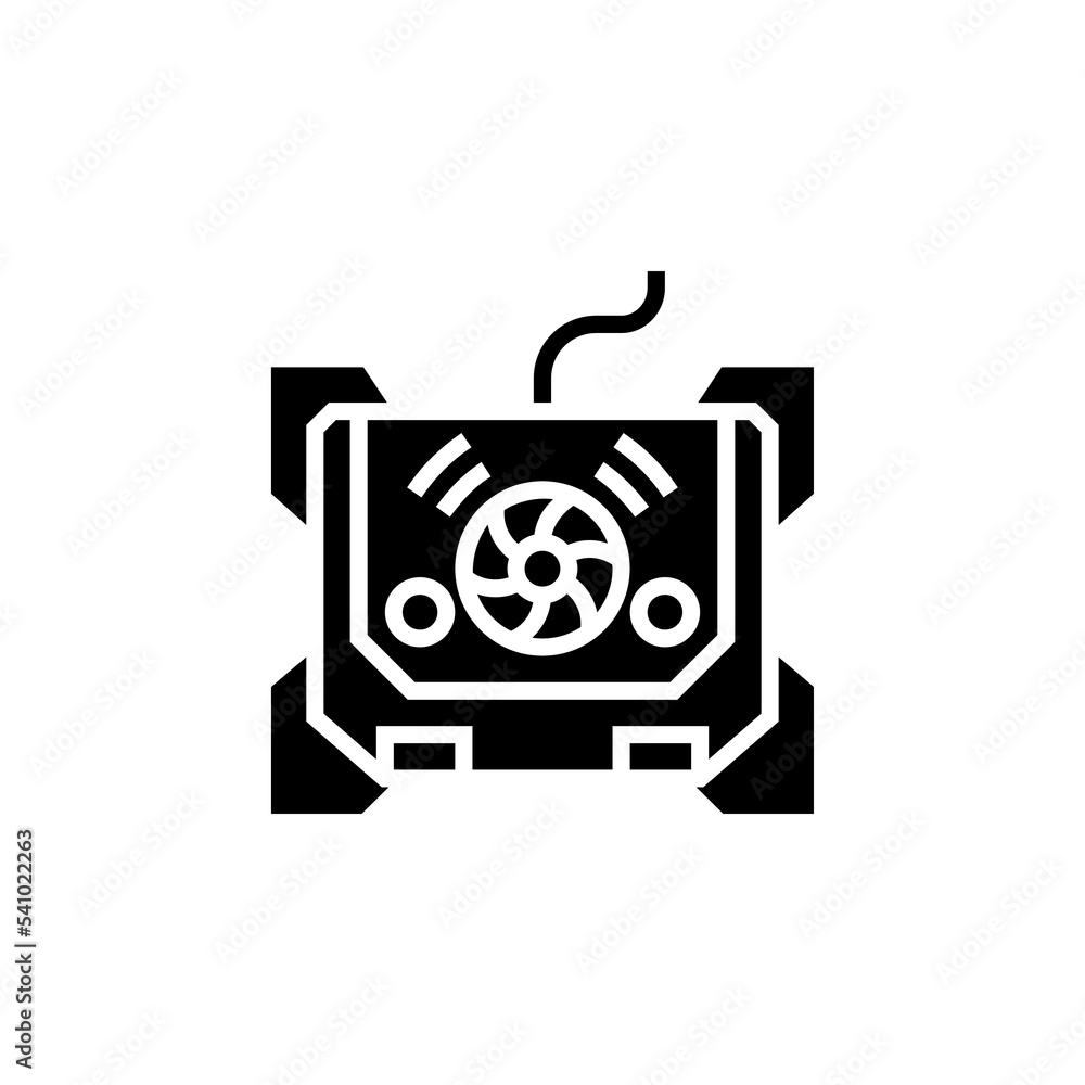 Poster cooling pad vector icon. computer component icon solid style. perfect use for logo, presentation, we