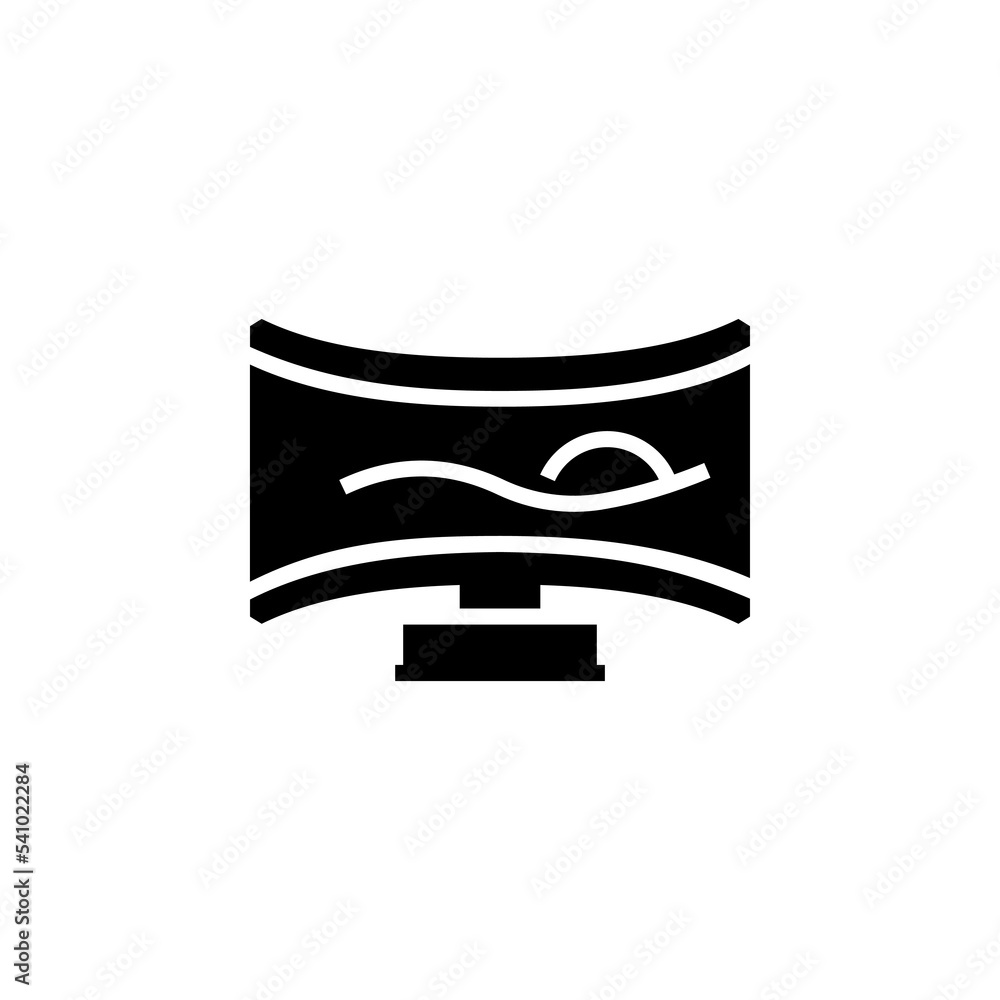 Poster monitor vector icon. computer component icon solid style. perfect use for logo, presentation, websit