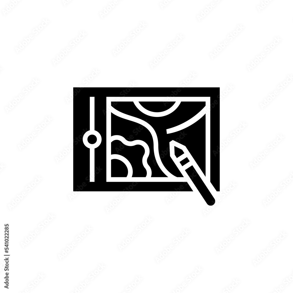 Poster pen display vector icon. computer component icon solid style. perfect use for logo, presentation, we