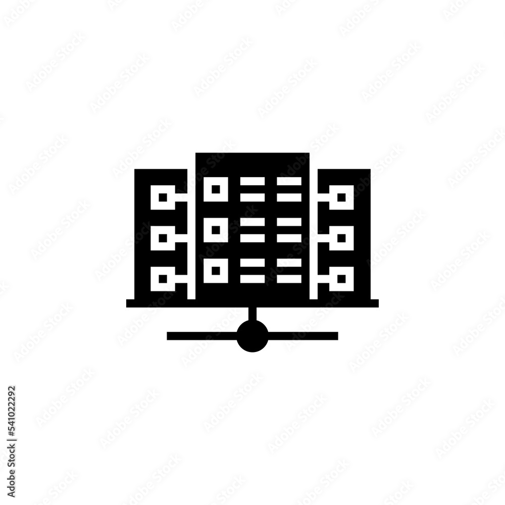 Poster server vector icon. computer component icon solid style. perfect use for logo, presentation, website