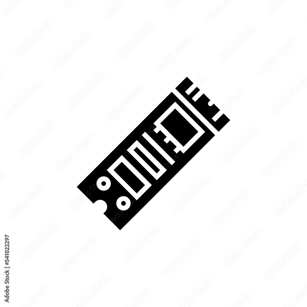 Poster ssd vector icon. computer component icon solid style. perfect use for logo, presentation, website, a