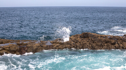 Fototapeta premium Water vortex, Bufadero de la Garita, Telde, Gran Canaria