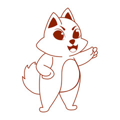 Isolated dog draw baby vector illustration