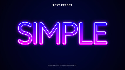 editable light effect text