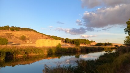 autumn landscape with lake